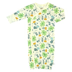 babysoy Inc - Lightweight Kimono Gown Sleeper Sacks: Flowers / 6-12m