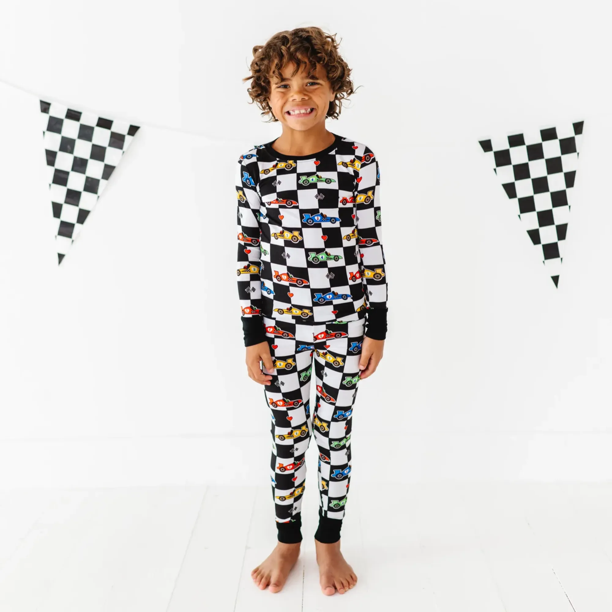 Kiki + Lulu - Racecar Kids Pajamas: 2T