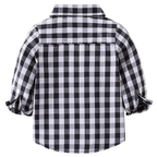 Fennco Styles - Black & White Plaid Cotton Button-Down Shirt – Baby Toddler: 100/2-3T