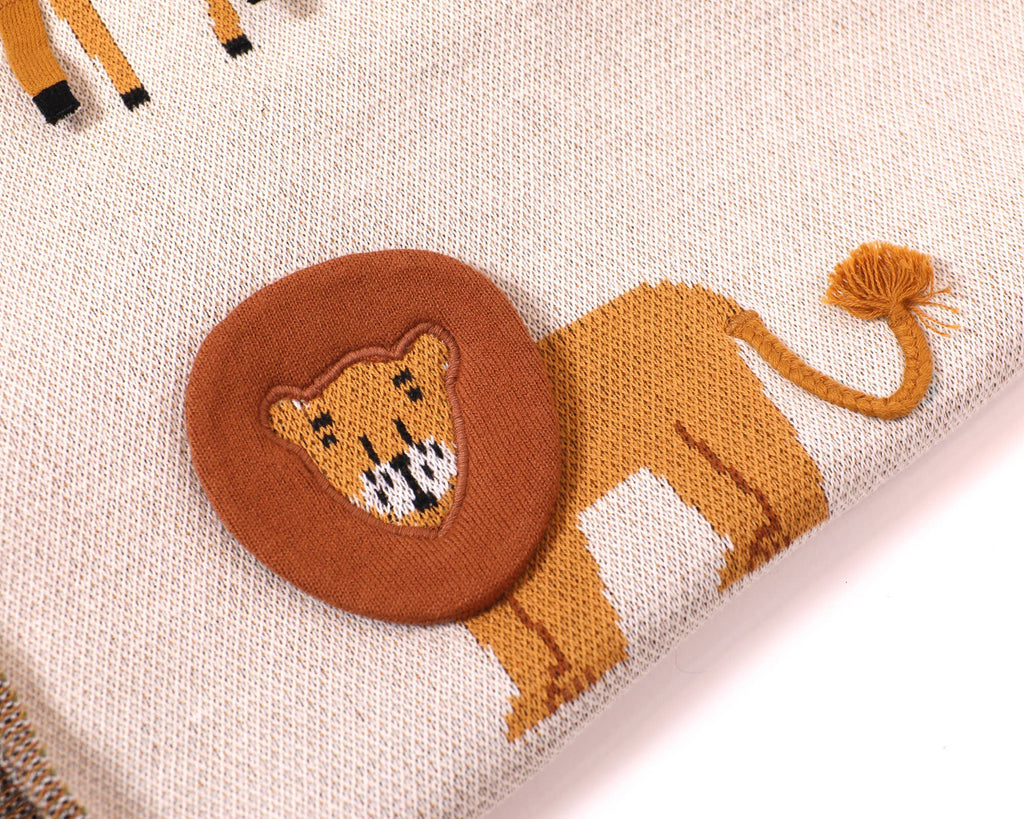 Viverano Organics - Savannah-Organic 3D Jacquard Sweater Knit Baby Blanket