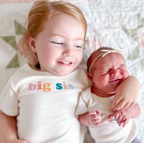 Finn + Emma - Kid toddler organic graphic tee | big sis: 2T