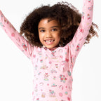 Bellabu Bear - Candy Cane Lane Bamboo Kids Pajamas: 3T