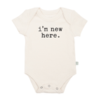 Finn + Emma - Baby graphic organic bodysuit | i'm new here: 0-3m