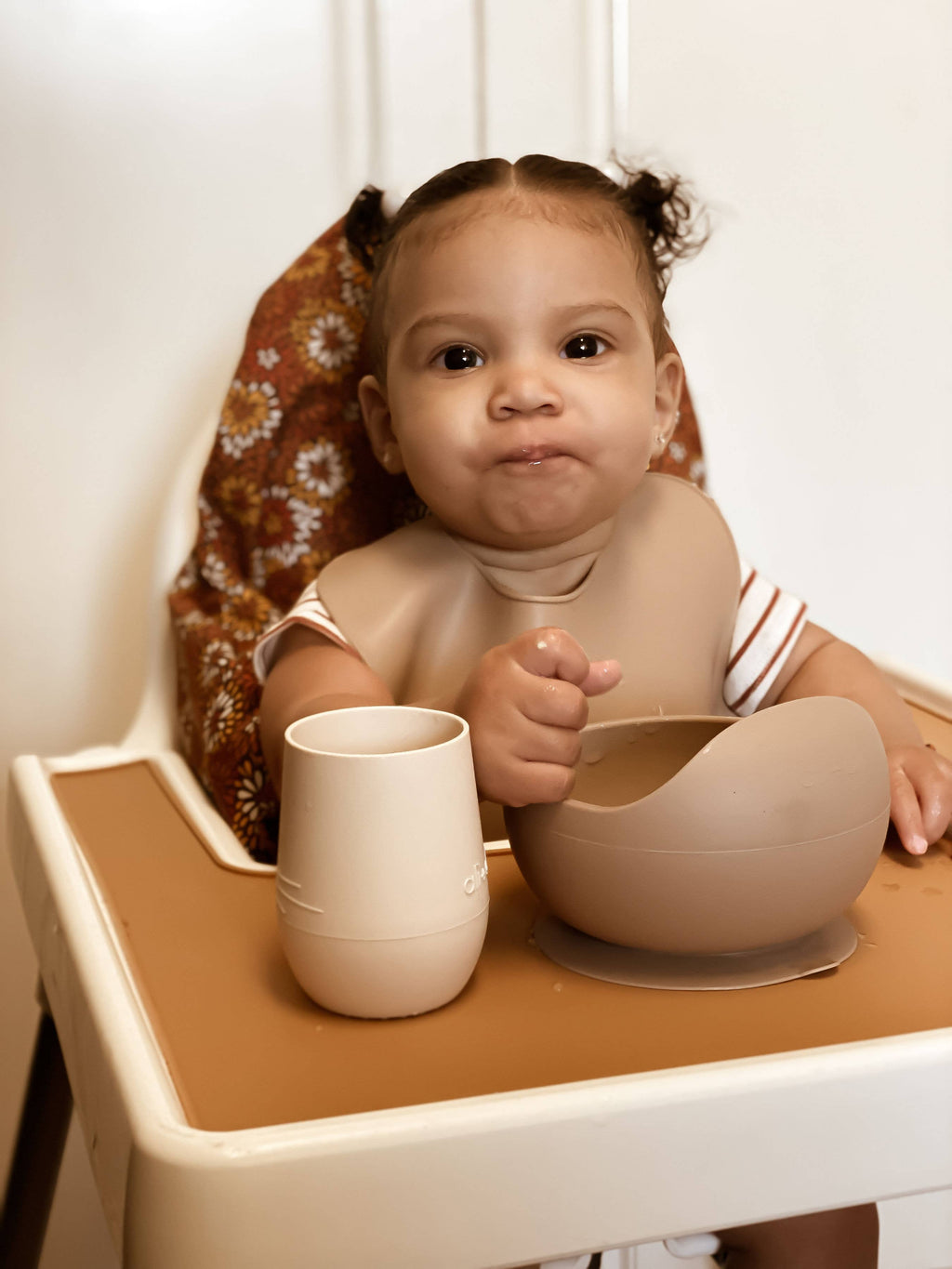 Ali+Oli - Bunny Face Silicone Open Cup for Baby & Toddler (Coconut)