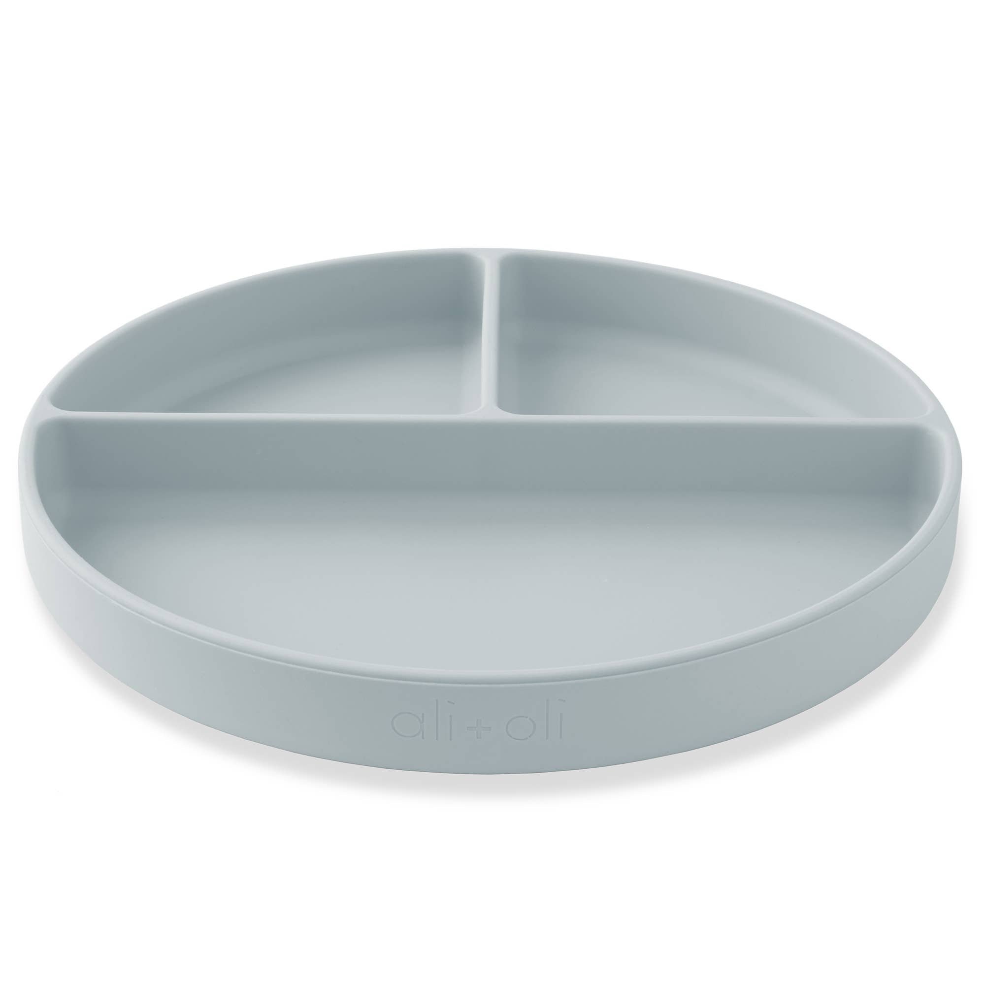 Ali+Oli - Baby Plate with Suction and  Divided Portions (Sky)