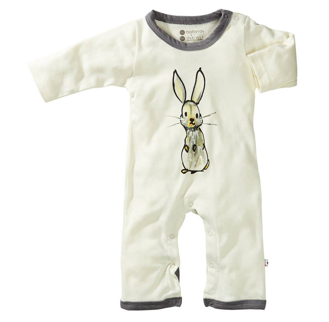 babysoy Inc - Babysoy Janey Baby One Piece: Rabbit/Thunder / 18-24m