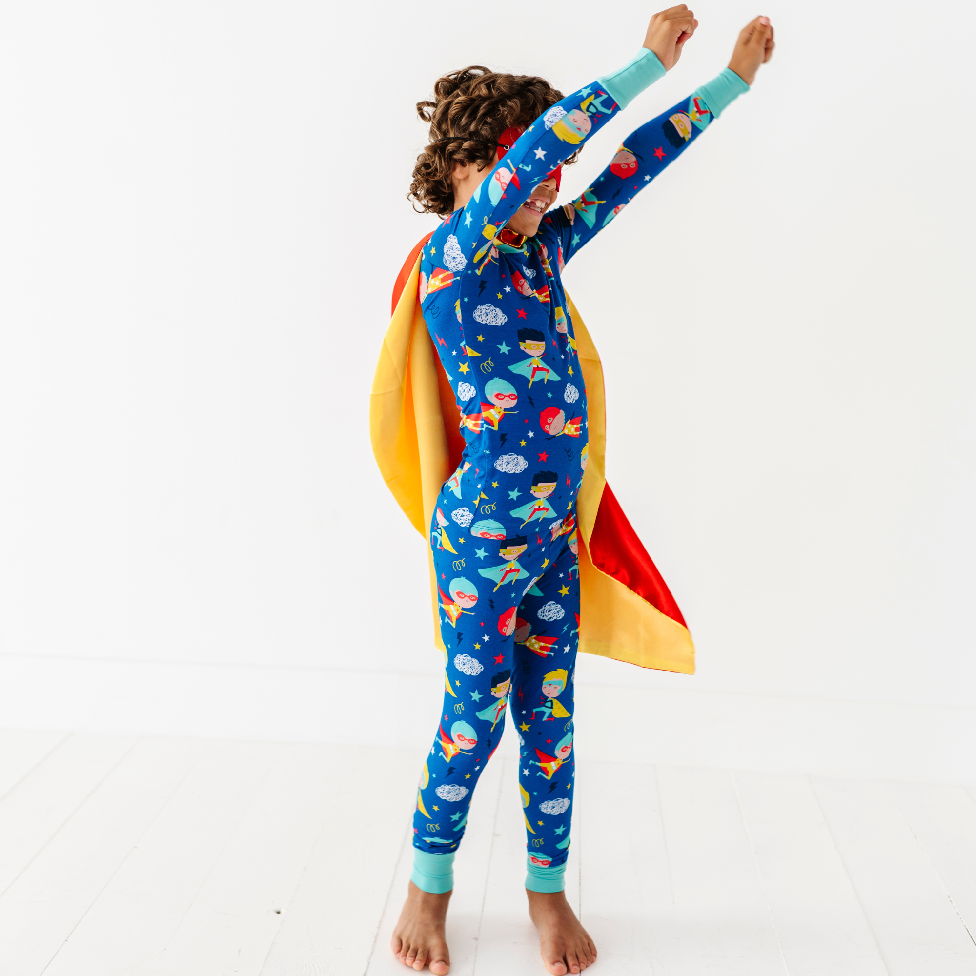 Kiki + Lulu - Cozy & Courageous Superhero Kids Pajamas: 2T