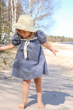 Almond Bud - The Poppy Puff Sleeve Dress Baby Dress: 6-7T