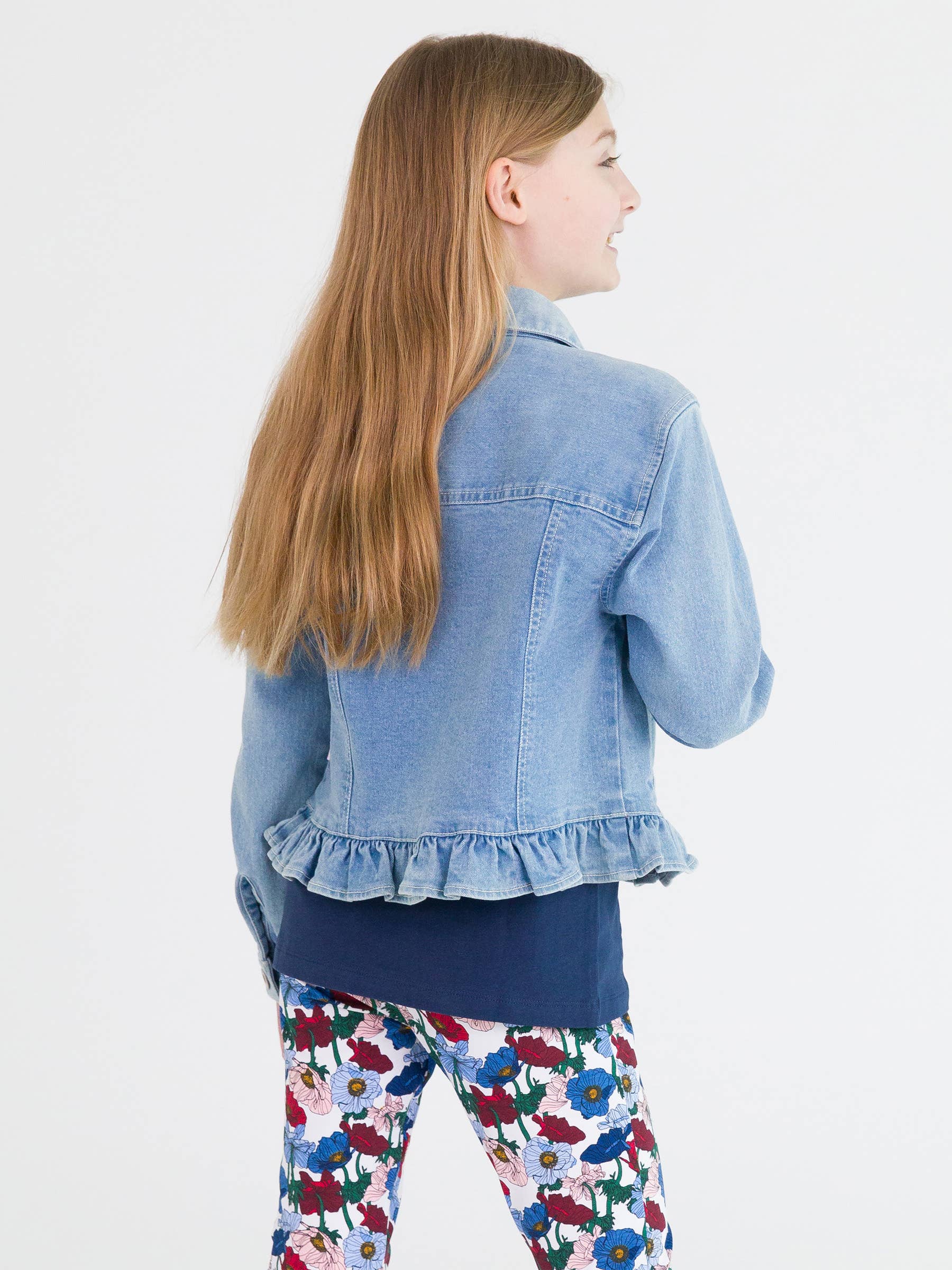 RuffleButts + RuggedButts - Girls Light Wash Jacket
: Blue / 6-12m