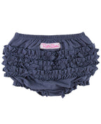 RuffleButts + RuggedButts - Baby Girls Faux Denim Knit RuffleButt Bloomer
: Blue / 3-6m