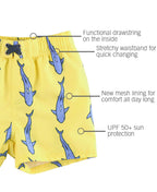 RuffleButts + RuggedButts - Boys Jawsome Swim Trunks
: 12-18m