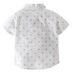 Fennco Styles - White Sun Boy Cotton Button-Down Shirt - Size 3-4T