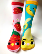 Pals Socks - Strawberry & Banana Mismatched Food Socks: Adult