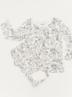 Bee Colorful Co. - Mermaid Coloring Pajamas 2 piece set made from Bamboo: 2T