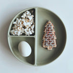 Ali+Oli - Baby Plate with Suction and  Divided Portions (Sage)