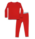Bellabu Bear - Winterberry Red Bamboo Kids Pajamas featuring soft, breathable fabric in vibrant red, designed for cozy, stylish kids sleepwear.