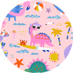 Kiki + Lulu - Pink Dino Convertible Footie: 18-24m