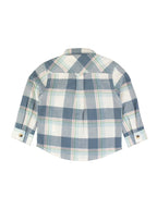 RuffleButts + RuggedButts - Boys Alpine Plaid Flannel Long Sleeve Button Down Shirt
: Blue / 3-6m
