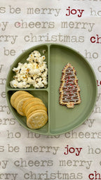 Ali+Oli - Baby Plate with Suction and  Divided Portions (Sage)