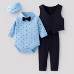Fennco Styles - Baby Boy Blue Tuxedo 4pcs Formal Wear Outfit: 18-24m