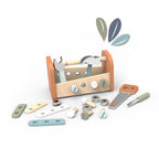 Speedy Monkey - Toolbox - Workbench wooden playset featuring pastel-colored tools and fasteners for imaginative play in a curated children’s boutique collection.