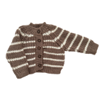 The Blueberry Hill - Rib Knit Stripe Cardigan, Tan | Baby & Kid Sweater: M; 2-3Y