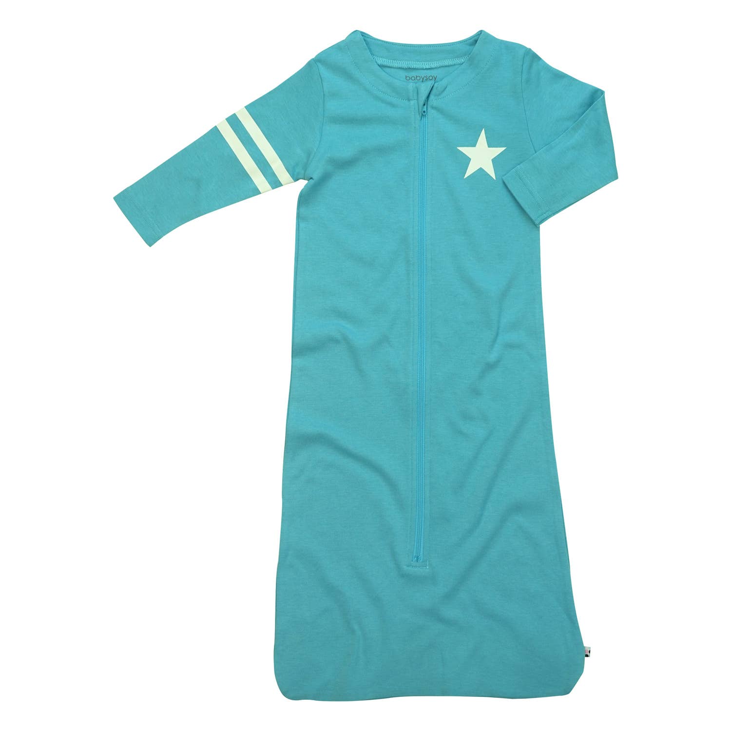 babysoy Inc - Babysoy All Star Long Sleeve Sleep Sack/Bag: Sky / 6-12m