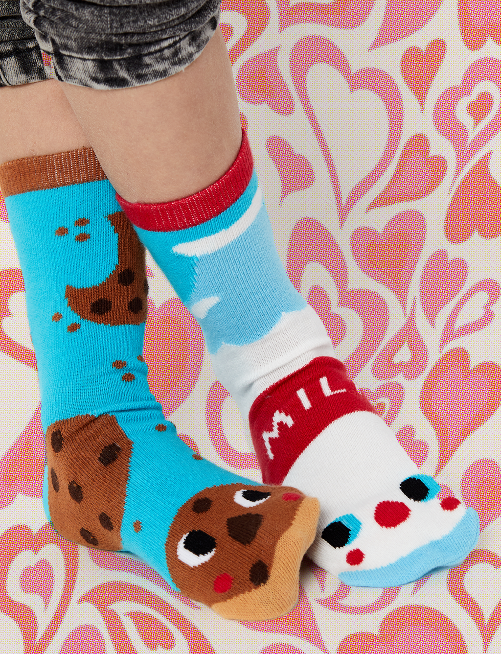 Pals Socks - Milk & Cookies Fun Mismatched Socks: Adults