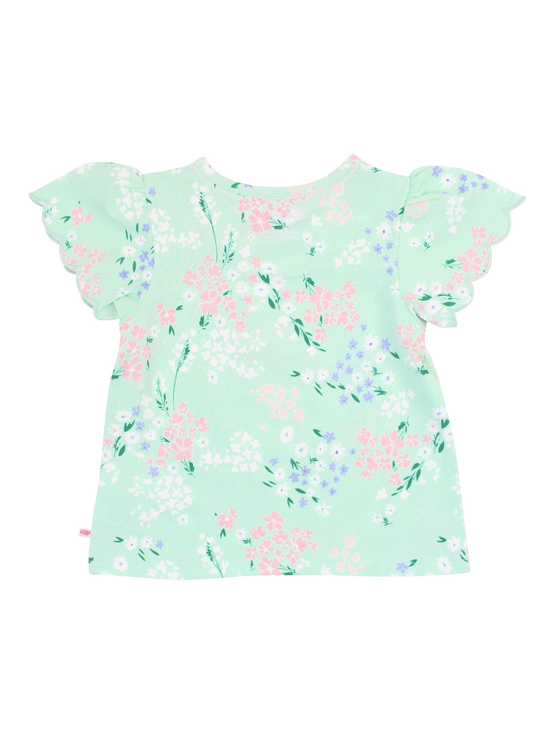 RuffleButts + RuggedButts - Girls Mint Meadow Scallop Tee
: Green / 4T