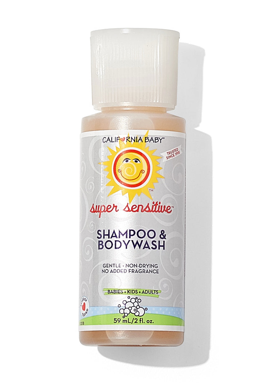 California Baby - (No Fragrance) Super Sensitive™ Shampoo & Bodywash 2oz 59mL