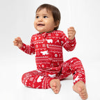 Bellabu Bear - Polar Isle Red Bamboo Christmas Baby Sleepwear: 18-24m