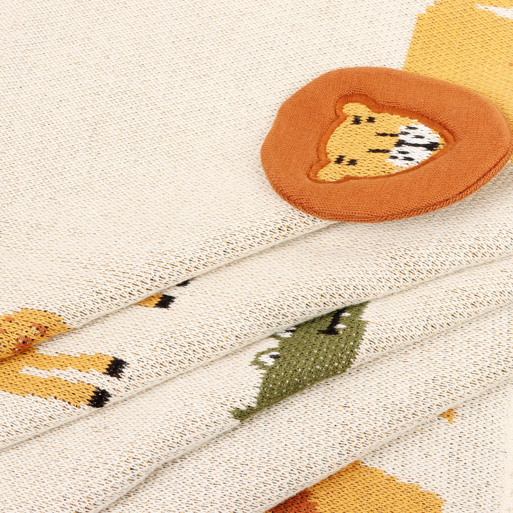 Viverano Organics - Savannah-Organic 3D Jacquard Sweater Knit Baby Blanket