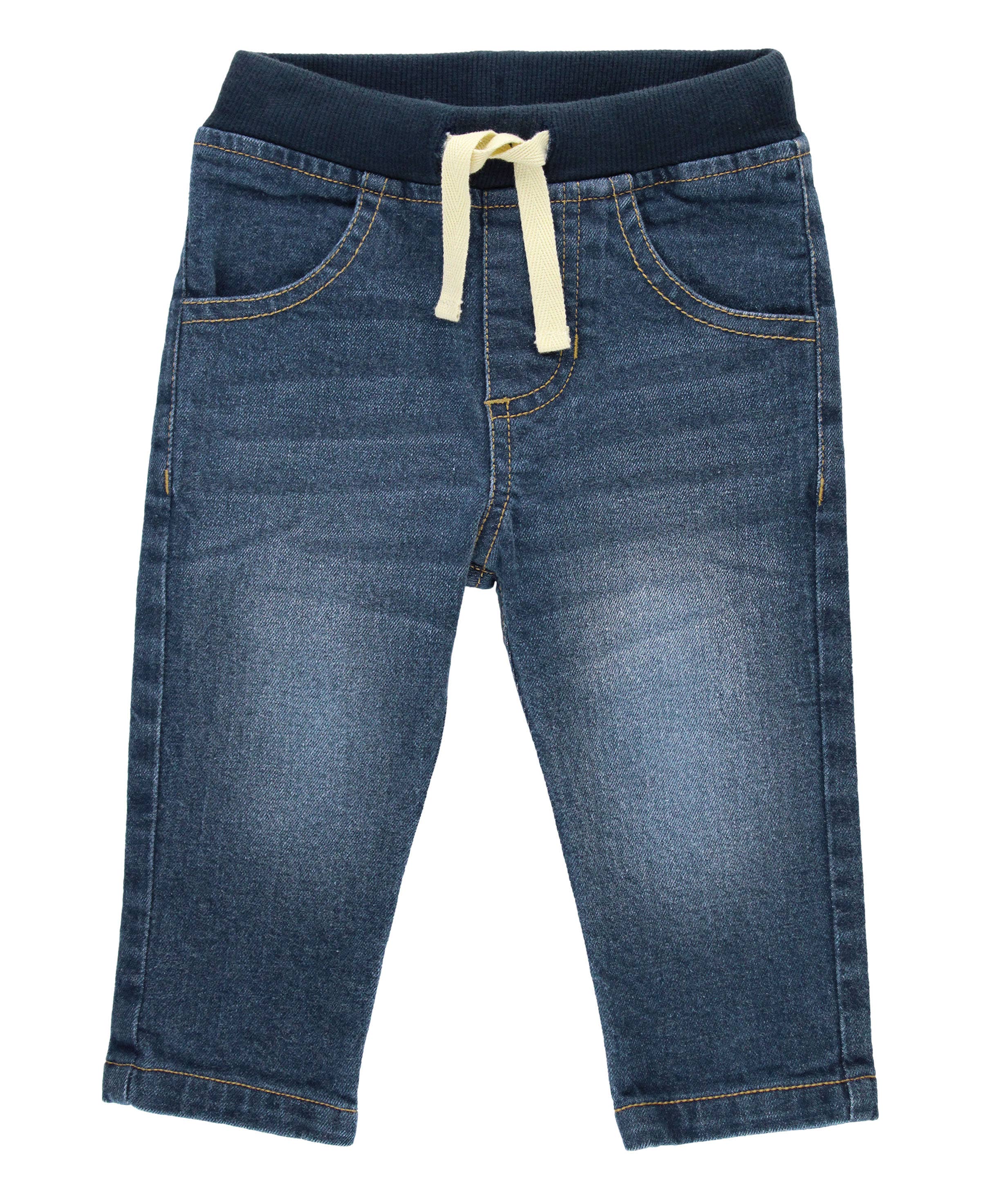 RuffleButts + RuggedButts - Boys Medium Wash Stretch Denim Pull-on Jeans
: 2T
