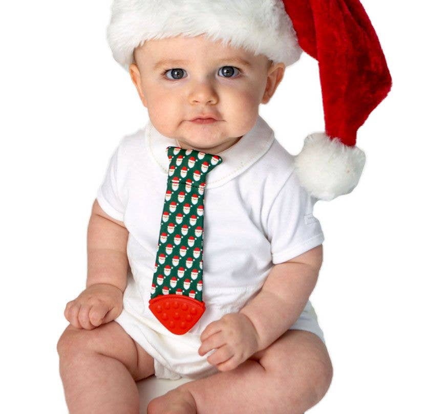 Tasty Tie® - Tasty Tie Teether, Crinkle Toy, Baby Boy Gift: Santa