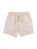 RuffleButts + RuggedButts - Boys Khaki Pull-on Shorts: Brown, featuring a soft breathable fabric and elastic waistband with drawstring, perfect for stylish kids clothing in a curated children’s boutique.