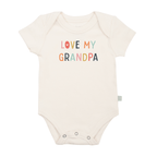 Finn + Emma - Baby graphic organic  bodysuit | love my grandpa: 9-12M