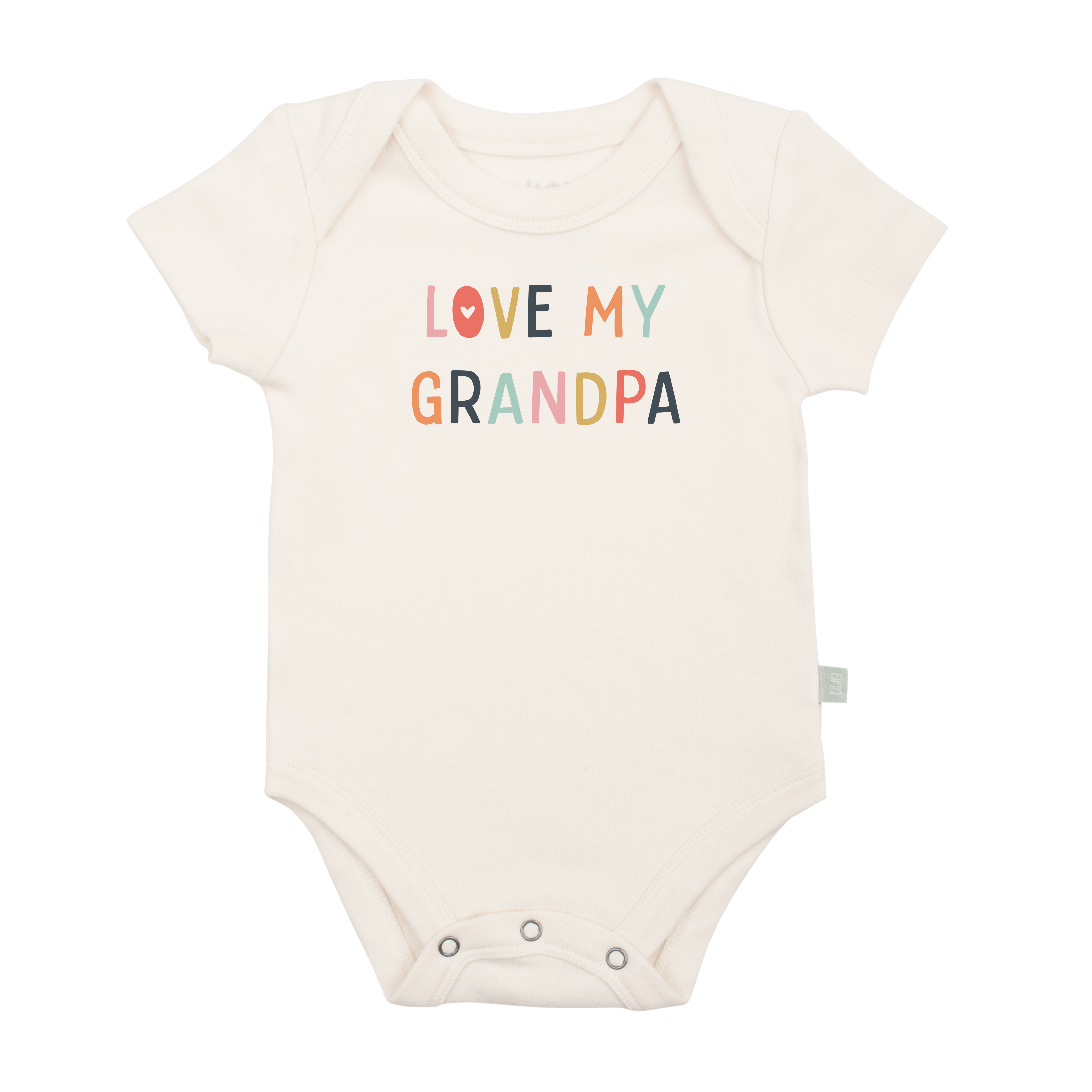 Finn + Emma - Baby graphic organic  bodysuit | love my grandpa: 3-6M