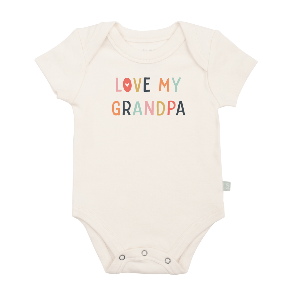 Finn + Emma - Baby graphic organic  bodysuit | love my grandpa: 6-9M