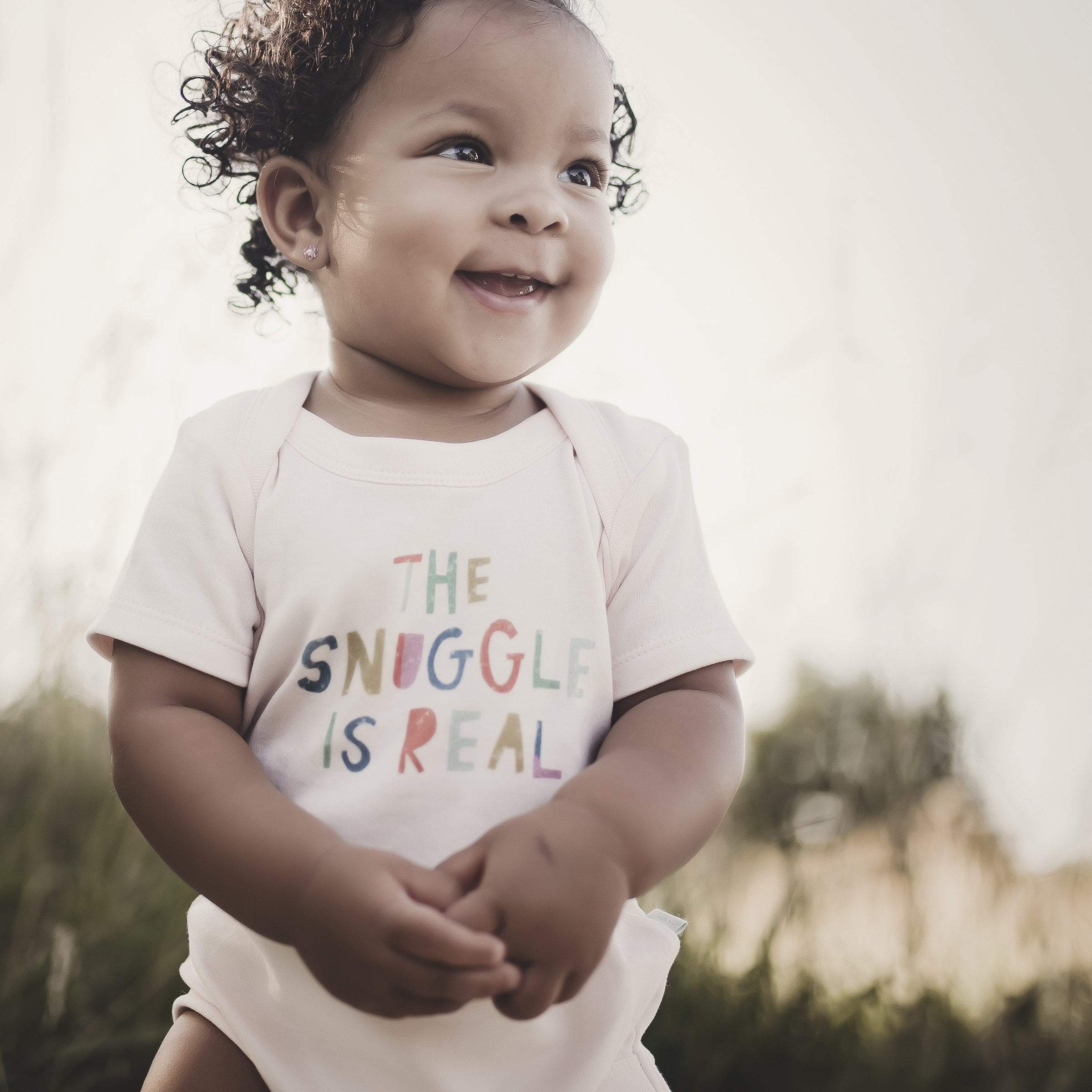 Finn + Emma - Baby organic graphic bodysuit | the snuggle is real: 0-3m