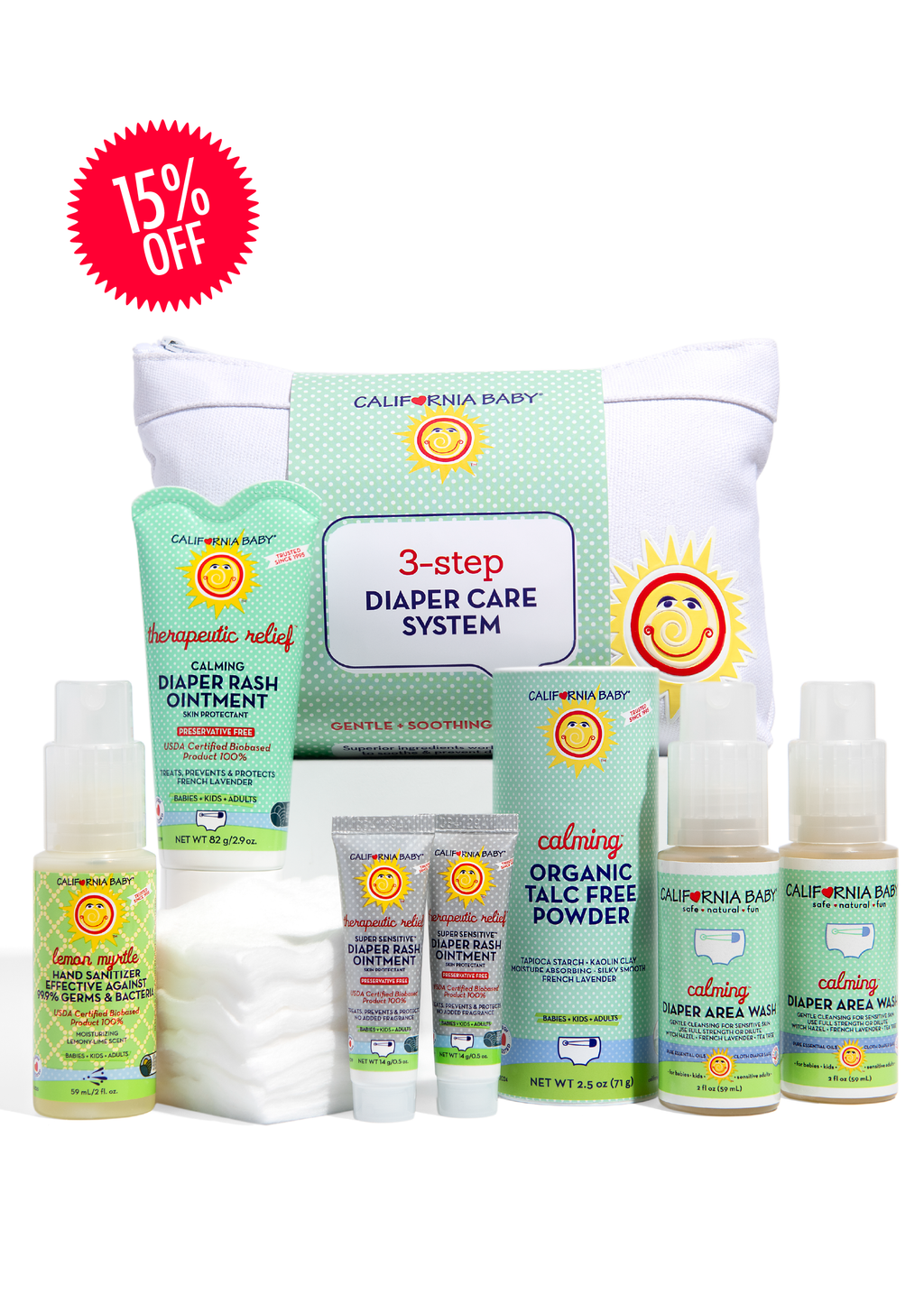 California Baby - Calming™ 3-Step Diaper Care Kit