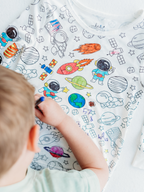 Bee Colorful Co. - Space Coloring Pajamas 2 piece set made from Bamboo: 3T