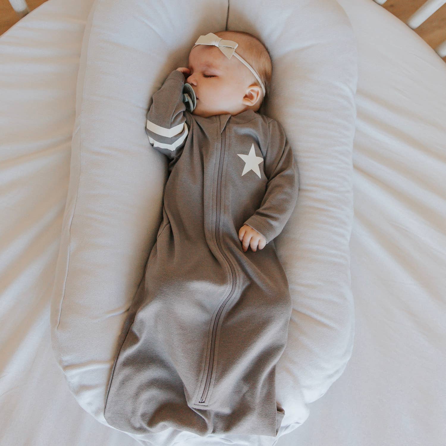 babysoy Inc - Babysoy All Star Long Sleeve Sleep Sack/Bag: Thunder / 6-12m
