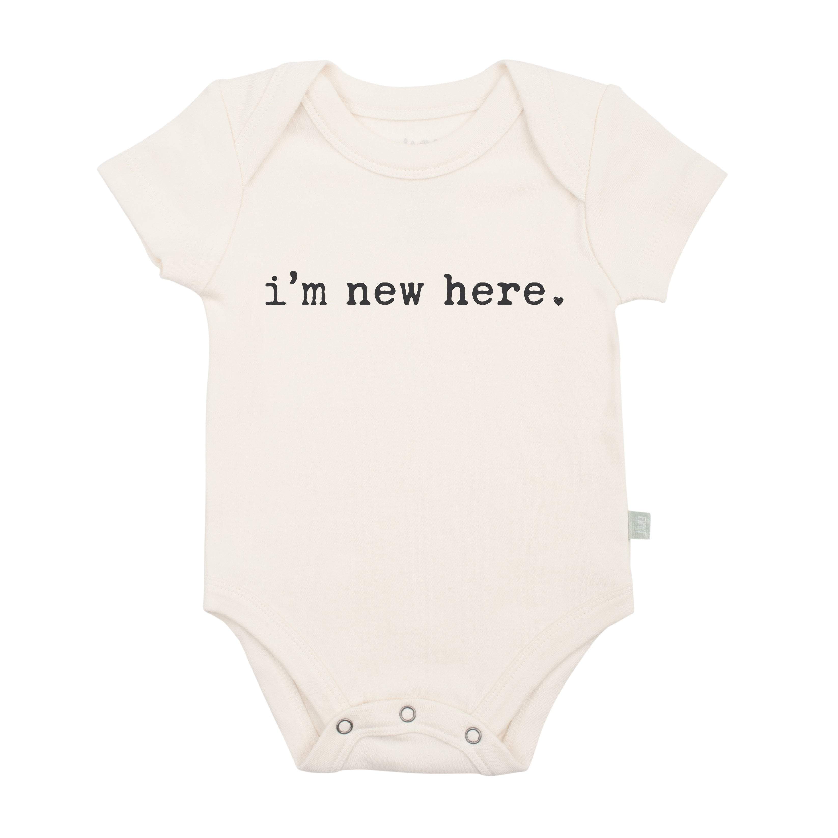 Finn + Emma - Baby graphic organic bodysuit | i'm new here: 3-6m