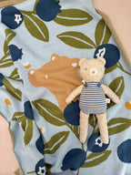 The Blueberry Hill - Blanket Blueberry Bear Bee Organic Cotton Spring Baby Decor