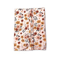 Viverano Organics - Summer Floral Reversible Baby Blanket (Organic Jersey): Natural featuring a soft floral pattern in muted earth tones, perfect for cozy baby essentials and mom life essentials.