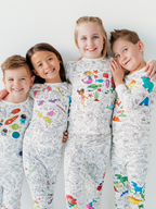 Bee Colorful Co. - Mermaid Coloring Pajamas 2 piece set made from Bamboo: 2T