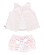 RuffleButts + RuggedButts - Baby Girls Pink Seersucker Ric Rac Swing Top & Bloomer Set
: Pink / 12-18m