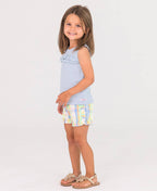 RuffleButts + RuggedButts - Girls Windsurfer Blue Knit Ruffle Trim Tank
: Blue / 18-24m