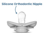 RaZbaby - Keep-it-kleen Pacifier 2PK - Grey & Blue