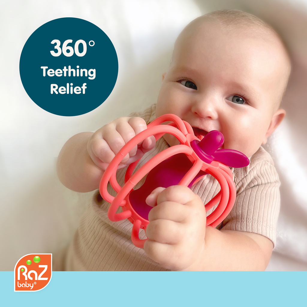 RaZbaby - RaZ-Apple Teether & Rattle Toy